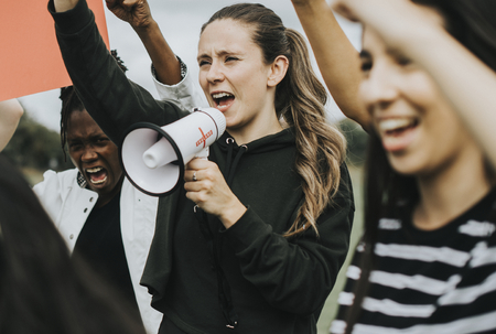 Group of female activists is protesting