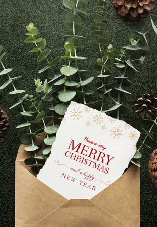 Christmas holiday greeting design mockup