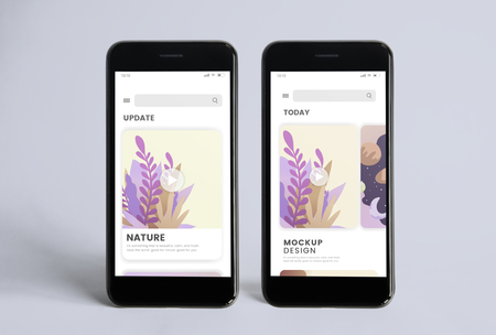 Premium mobile phone screen mockup template
