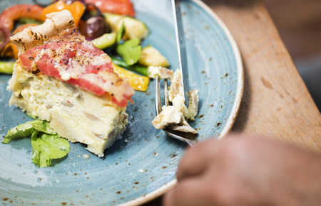 Mushroom quiche food photography recipe idea