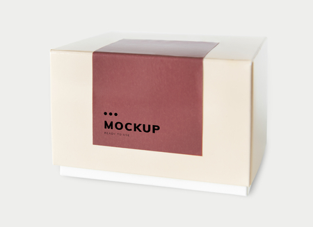 Simple packaging paper box mockup