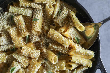 Homemade baked vegan Mac n Cheese