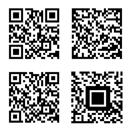 Barcode and QR code vector set