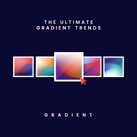 Colorful gradient trend element vector