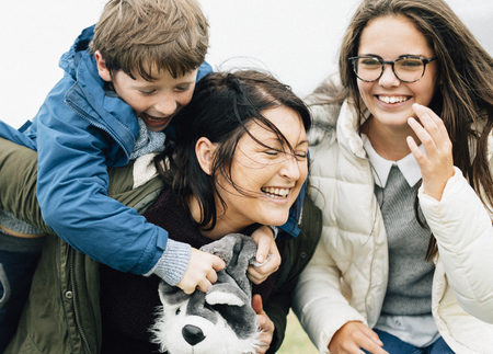 Happy family spending time together
