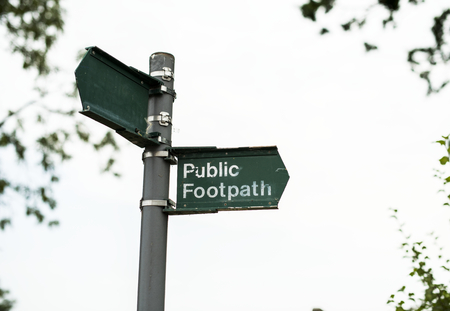 Public footpath sign