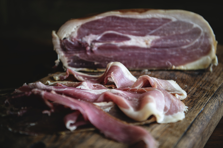 Dry-cured ham food photography recipe idea