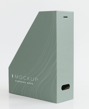 Storage box mockup for magazines
