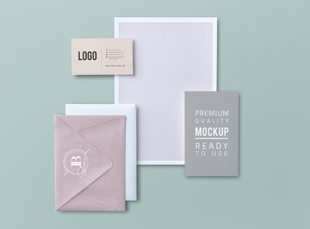 Set of printed material mockups