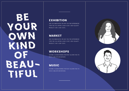 Monotone corporate brochure template mockup vector