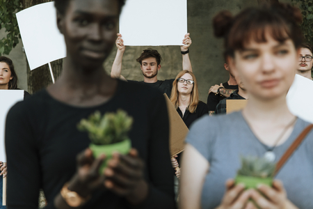 Environmentalists protesting for the environment