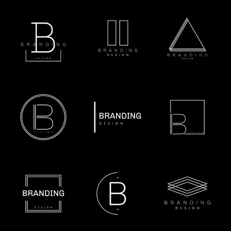 Ilustración de Minimal branding design set vector - Imagen libre de derechos