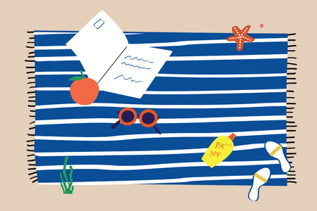 Chilling on the beach vector