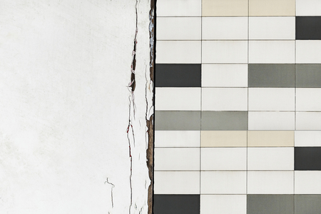 Wooden and tiled textured background