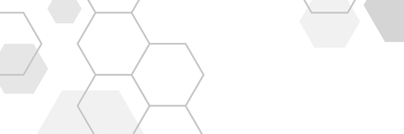 Gray hexagon geometric pattern banner vector