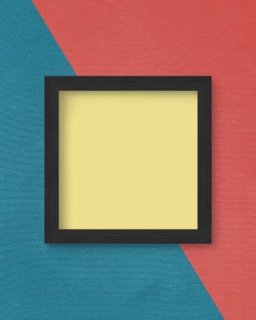 Blank frame mockup on a textured wall