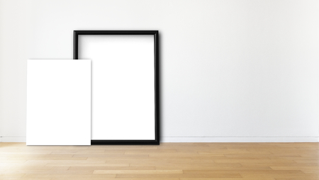 Frame mockup against a white wall