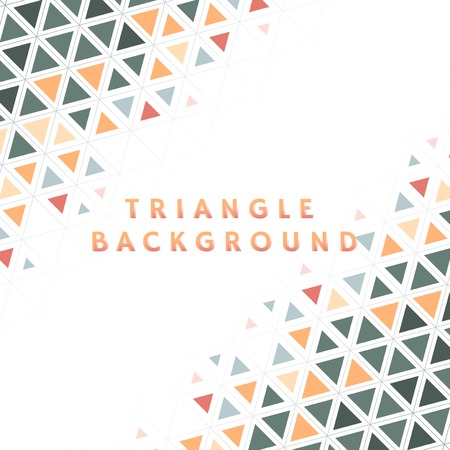 Colorful triangle patterned on white background