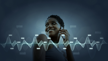 Black woman talking on the phone