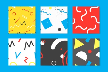 Colorful geometric memphis style background