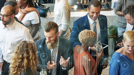 Business People Meeting Eating Discussion Cuisine Party Concept