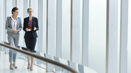 Businesswomen discussing an important matter