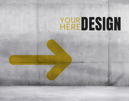 Grungy gray concrete wall mockup