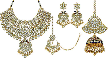 Jewelry set with earrings, necklaces and pendantsの素材