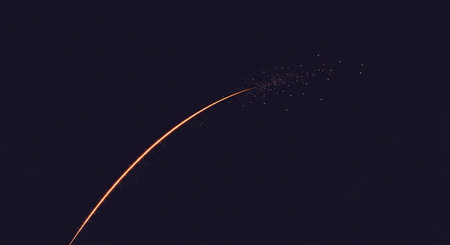 fireworks in the night sky, closeup of photo with space for textの素材