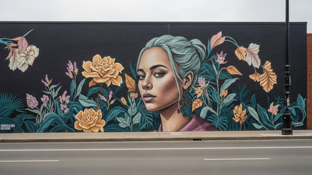 Mural in Berlin, Germanyの素材