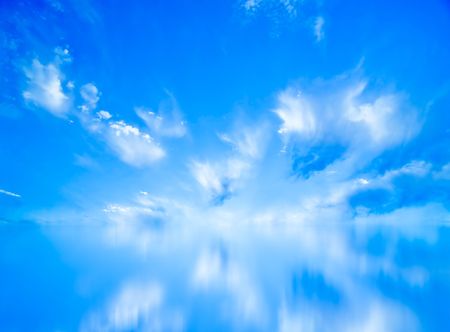 Beautiful blue sky panoramaの写真素材