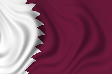 flag of qatarの写真素材