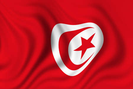 flag of tunesiaの写真素材