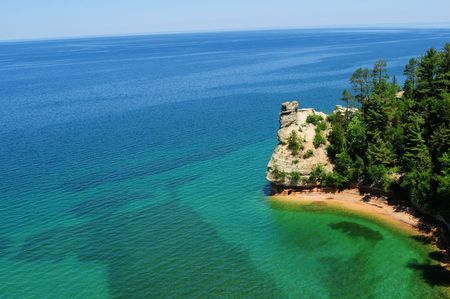 Castle Rock Munising Michigan (Landscape Orientated) の写真素材