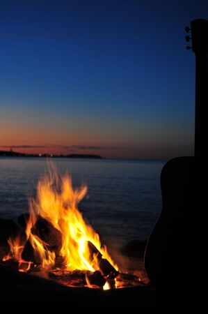 Shadow Of Guitarの写真素材