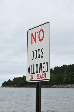 No Dogs Allowed On Beach Signの写真素材