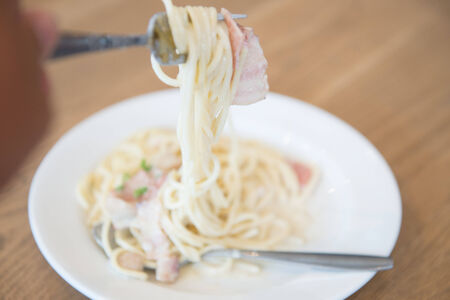 Spaghetti Carbonaraの写真素材