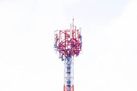 Antenna on white backgroundの写真素材