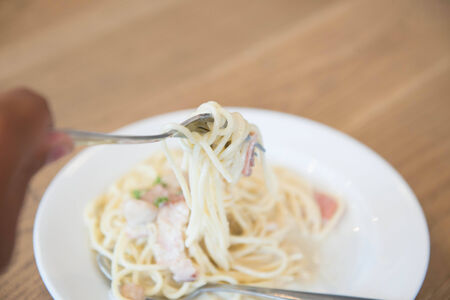 Spaghetti Carbonaraの写真素材