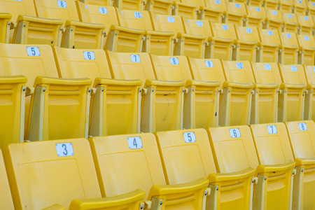 Empty seats at stadiumの写真素材