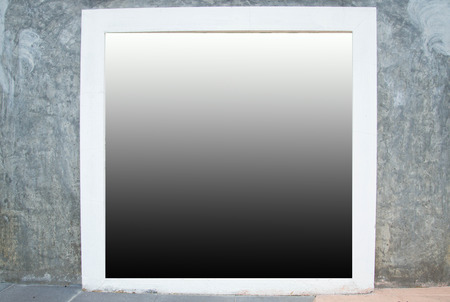 frame on brick wallの写真素材