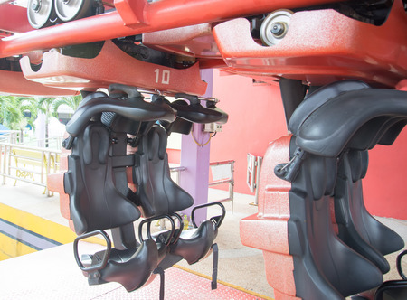 Vacant seats of A roller coaster rideの写真素材