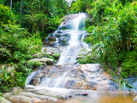 Mon Tha Than Waterfall In Doi Suthep - Pui Nationalの写真素材