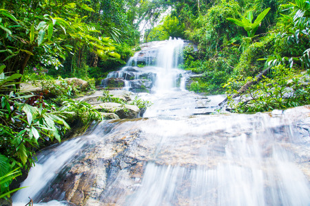 Mon Tha Than Waterfall In Doi Suthep - Pui Nationalの写真素材