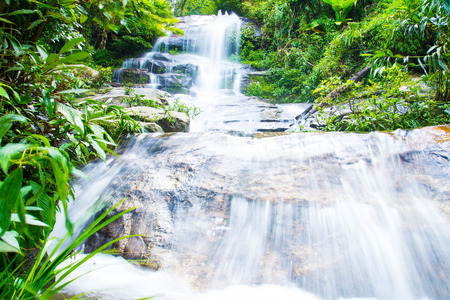 Mon Tha Than Waterfall In Doi Suthep - Pui Nationalの写真素材