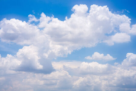 blue sky with cloud closeupの写真素材