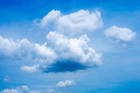 blue sky with cloud closeupの写真素材