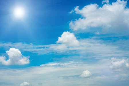 blue sky with cloud closeupの写真素材