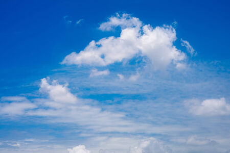 blue sky with cloud closeupの写真素材