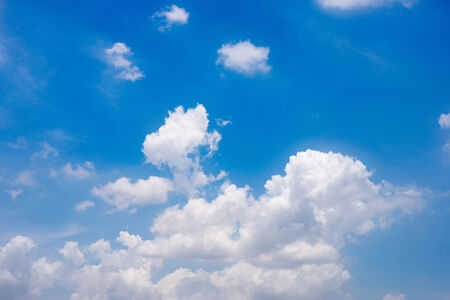 blue sky with cloud closeupの写真素材